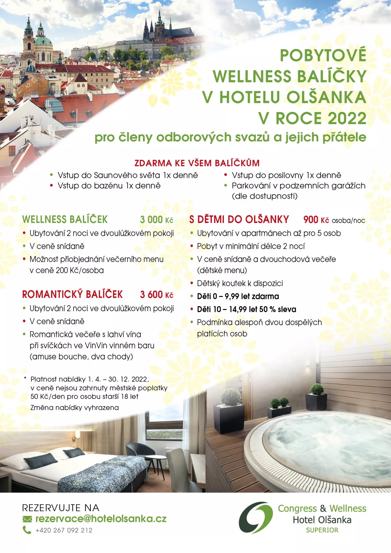 Tip na dovolenou: Hotelu Olšanka výhodně pro odboráře a odborářky
